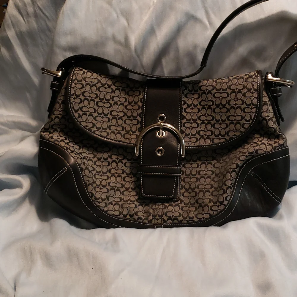 Coach | Bags | Coach Signature Soho Hobo Bag In Black | Poshmark